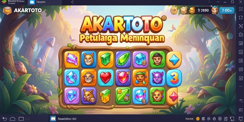 Screenshot gameplay AKARTOTO yang menampilkan aksi seru dalam Match-3.