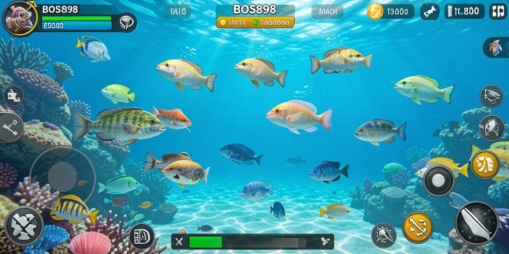 Screenshot gameplay seru dari game Tembak Ikan BOS898.