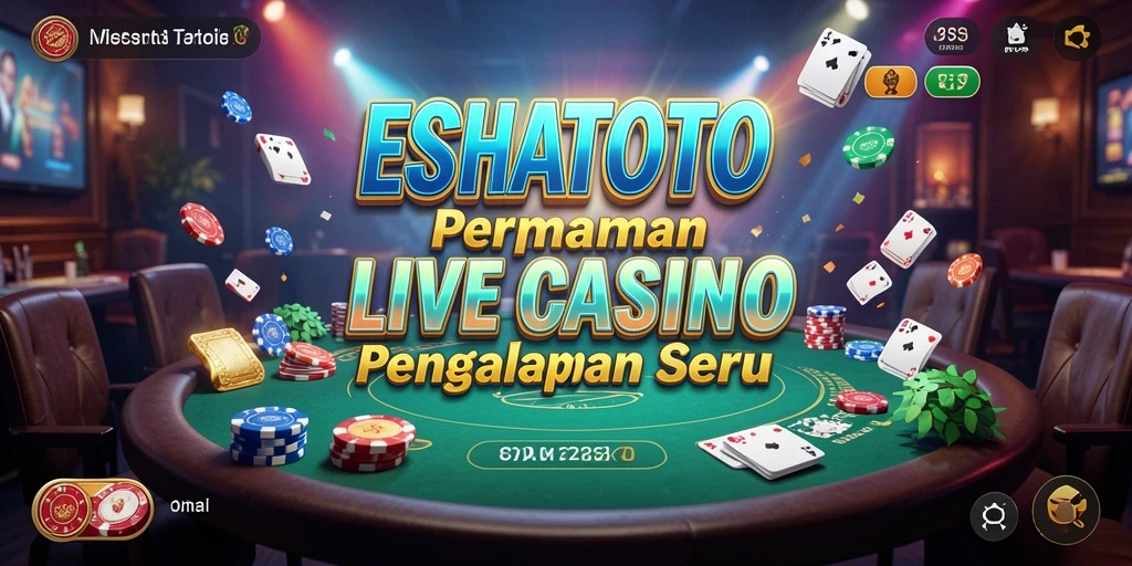Gameplay Live Casino ESHATOTO dengan dealer langsung yang profesional.