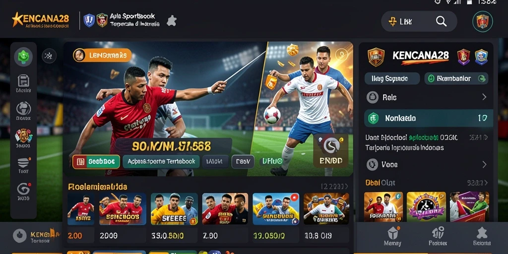 Screenshot utama KENCANA28 dengan tampilan taruhan olahraga yang menarik.