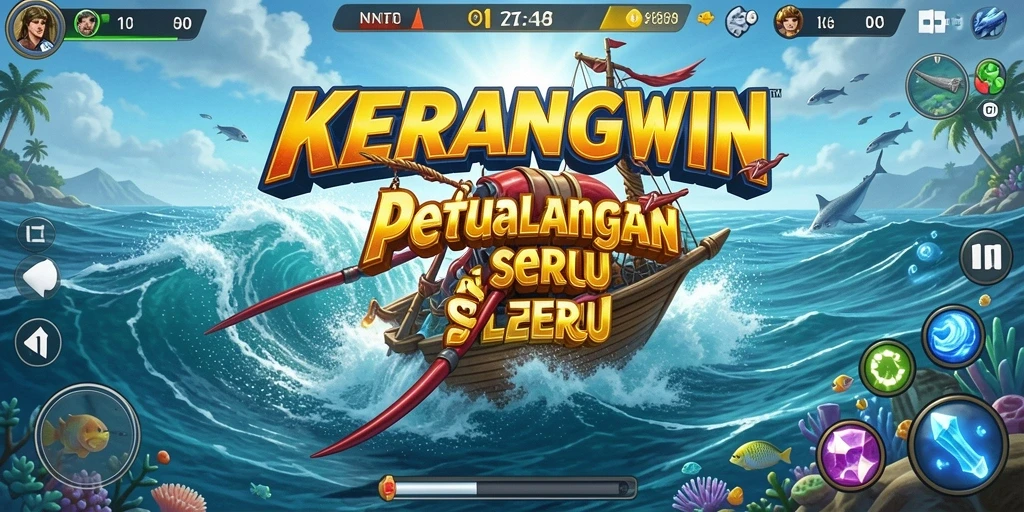 Tangkapan layar aksi seru KERANGWIN di bawah laut.
