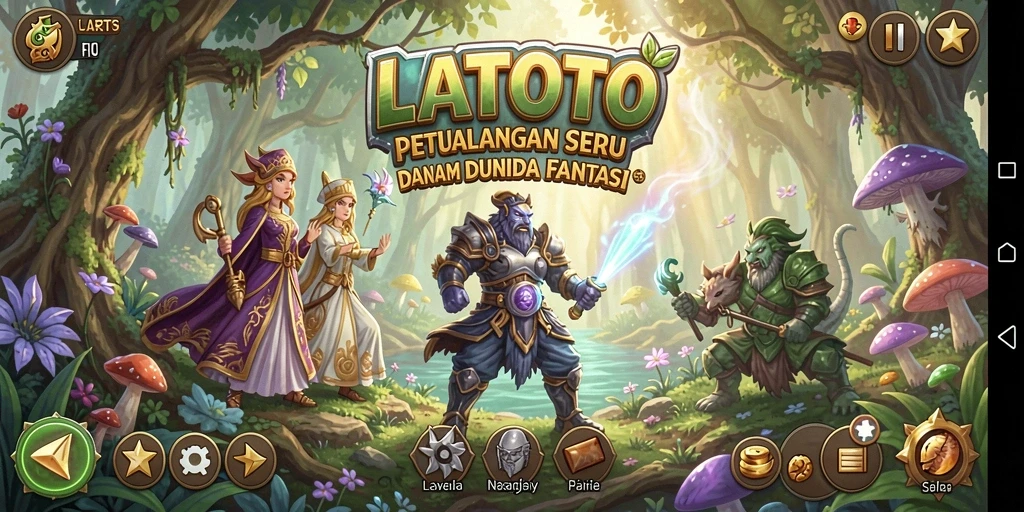 Tampilan gameplay LATOTO yang memukau saat menjelajahi dunia fantasi.