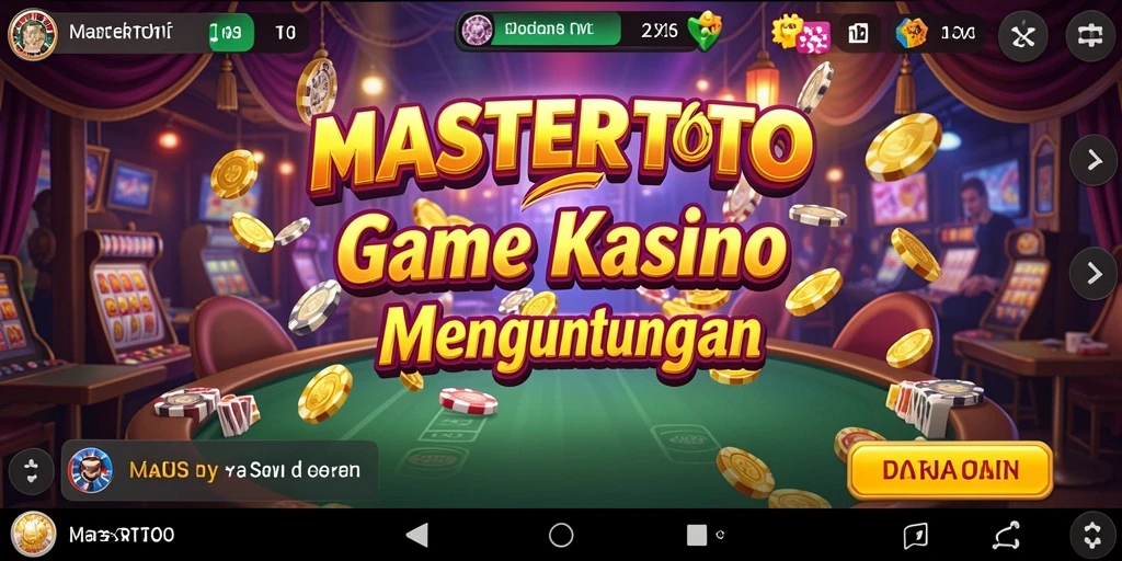 Screenshot MASTERTOTO menampilkan gameplay kasino yang menegangkan.