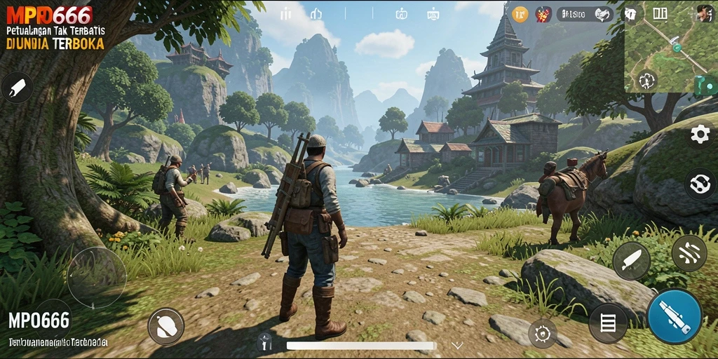 Tampilan gameplay <strong>MPO666</strong> yang menakjubkan dalam dunia terbuka.