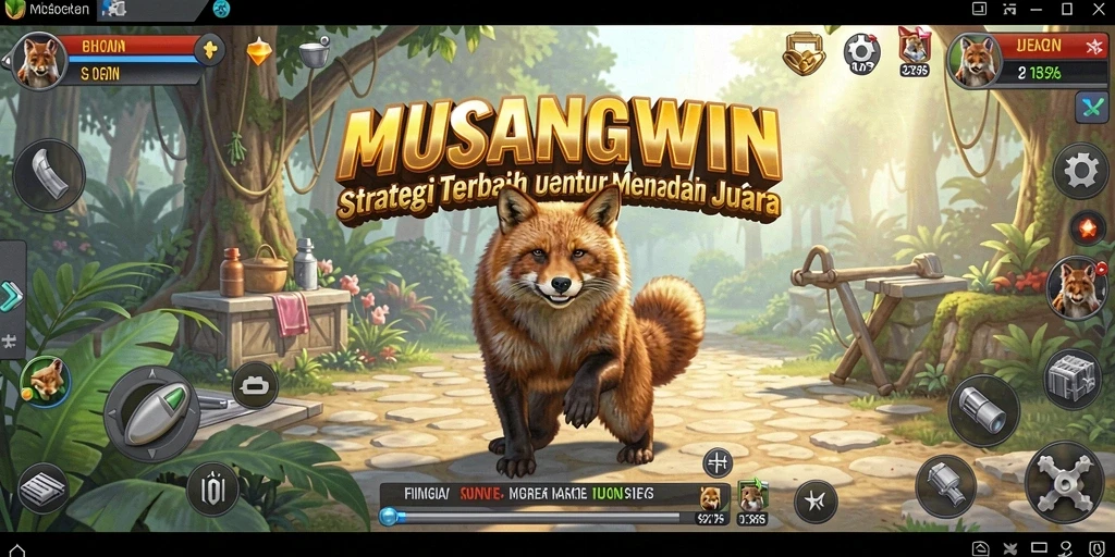 Tampilan gameplay strategis yang intens dan penuh perhitungan.