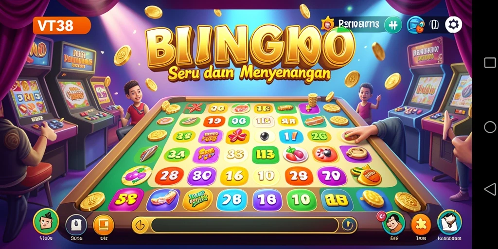 Screenshot menunjukkan gameplay seru Bingo di VT38.